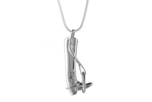 Riding Boot in Horse Stirrup Necklace