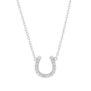 Cubic Zirconia Horseshoe Necklace 